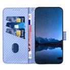 For Samsung Galaxy M14 5G / F14 5G YX0070 Carbon Fiber Buckle Leather Phone Case with Lanyard(Light Purple) - 3