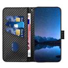 For Samsung Galaxy M14 5G / F14 5G YX0070 Carbon Fiber Buckle Leather Phone Case with Lanyard(Black) - 3