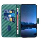 For Samsung Galaxy M14 5G / F14 5G YX0070 Carbon Fiber Buckle Leather Phone Case with Lanyard(Dark Green) - 3