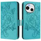 For Sharp Aquos Sense9 Plus Embossed Rose RFID Anti-theft Leather Phone Case(Light Blue) - 2