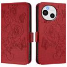 For Sharp Aquos Sense9 Embossed Rose RFID Anti-theft Leather Phone Case(Red) - 2