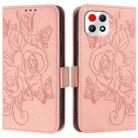 For T-Mobile Revvl 7 5G Embossed Rose RFID Anti-theft Leather Phone Case(Pink) - 2