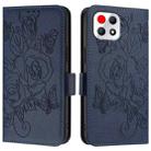 For T-Mobile Revvl 7 5G Embossed Rose RFID Anti-theft Leather Phone Case(Dark Blue) - 2