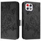For T-Mobile Revvl 7 5G Embossed Rose RFID Anti-theft Leather Phone Case(Black) - 2
