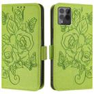 For T-Mobile REVVL 6 Pro / 6x Pro 5G Embossed Rose RFID Anti-theft Leather Phone Case(Green) - 3