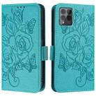 For T-Mobile REVVL 6 Pro / 6x Pro 5G Embossed Rose RFID Anti-theft Leather Phone Case(Light Blue) - 3