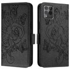 For T-Mobile REVVL 6 Pro / 6x Pro 5G Embossed Rose RFID Anti-theft Leather Phone Case(Black) - 3