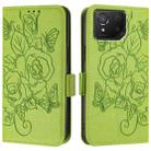 For Asus ROG Phone 8 / 8 Pro Embossed Rose RFID Anti-theft Leather Phone Case(Green) - 2