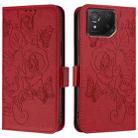 For Asus ROG Phone 8 / 8 Pro Embossed Rose RFID Anti-theft Leather Phone Case(Red) - 2