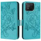 For Asus ROG Phone 8 / 8 Pro Embossed Rose RFID Anti-theft Leather Phone Case(Light Blue) - 2