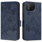 For Asus ROG Phone 8 / 8 Pro Embossed Rose RFID Anti-theft Leather Phone Case(Dark Blue) - 2