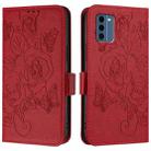 For Nokia C300 Embossed Rose RFID Anti-theft Leather Phone Case(Red) - 3