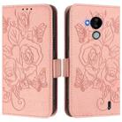 For Nokia C30 Embossed Rose RFID Anti-theft Leather Phone Case(Pink) - 2