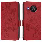 For Nokia X20 / X10 Embossed Rose RFID Anti-theft Leather Phone Case(Red) - 2