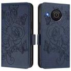For Nokia X20 / X10 Embossed Rose RFID Anti-theft Leather Phone Case(Dark Blue) - 2