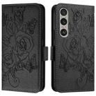 For Sony Xperia 1 VI Embossed Rose RFID Anti-theft Leather Phone Case(Black) - 2