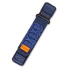20mm Flat Rope Style Hook And Loop Fastener Nylon Watch Band(Dark Blue) - 1
