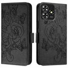 For ZTE Blade A73 4G Embossed Rose RFID Anti-theft Leather Phone Case(Black) - 2