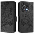 For ZTE Blade V70 Design Embossed Rose RFID Anti-theft Leather Phone Case(Black) - 2