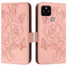 For Google Pixel 5 Embossed Rose RFID Anti-theft Leather Phone Case(Pink) - 2