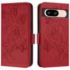 For Google Pixel 8 Embossed Rose RFID Anti-theft Leather Phone Case(Red) - 2