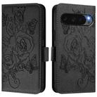 For Google Pixel 10 5G / 10 Pro 5G Global Embossed Rose RFID Anti-theft Leather Phone Case(Black) - 2