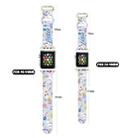 For Apple Watch SE 2023 44mm Butterfly Buckle Easter Printed Silicone Watch Band(Bunny Blue) - 3
