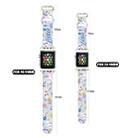 For Apple Watch SE 2023 40mm Butterfly Buckle Easter Printed Silicone Watch Band(Bunny Blue) - 3