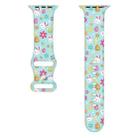 For Apple Watch Ultra 2 49mm Butterfly Buckle Easter Printed Silicone Watch Band(Easter Egg Green) - 2