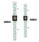 For Apple Watch Ultra 2 49mm Butterfly Buckle Easter Printed Silicone Watch Band(Easter Egg Green) - 3