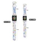 For Apple Watch Series 9 41mm Butterfly Buckle Easter Printed Silicone Watch Band(Bunny Blue) - 3