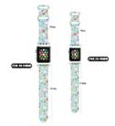 For Apple Watch Series 9 41mm Butterfly Buckle Easter Printed Silicone Watch Band(Easter Egg Green) - 3