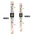 For Apple Watch Series 9 41mm Butterfly Buckle Easter Printed Silicone Watch Band(Color Flowers) - 3