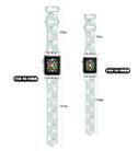 For Apple Watch Ultra 49mm Butterfly Buckle Easter Printed Silicone Watch Band(Bunny Light Green) - 3