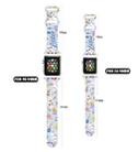 For Apple Watch Series 8 45mm Butterfly Buckle Easter Printed Silicone Watch Band(Bunny Blue) - 3