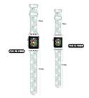 For Apple Watch SE 2022 40mm Butterfly Buckle Easter Printed Silicone Watch Band(Bunny Light Green) - 3
