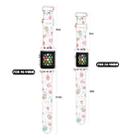 For Apple Watch SE 2022 44mm Butterfly Buckle Easter Printed Silicone Watch Band(Easter Eggs White) - 3