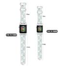 For Apple Watch SE 40mm Butterfly Buckle Easter Printed Silicone Watch Band(Bunny Light Green) - 3