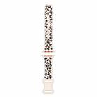 For Apple Watch SE 2023 44mm Concave Leopard Printed Silicone Watch Band(Starlight Black) - 1