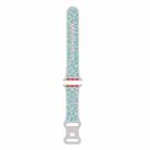 For Apple Watch Series 8 41mm Concave Leopard Printed Silicone Watch Band(Grey Cyan) - 1