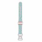 For Apple Watch Series 8 45mm Concave Leopard Printed Silicone Watch Band(Grey Cyan) - 1