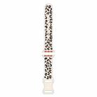 For Apple Watch Series 3 38mm Concave Leopard Printed Silicone Watch Band(Starlight Black) - 1