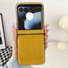 For Motorola Razr 50 Mink Plush PC Phone Case(Yellow) - 2