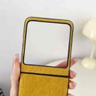 For Motorola Razr 50 Mink Plush PC Phone Case(Yellow) - 3