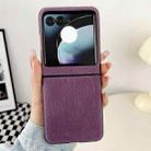 For Motorola Razr 50 Mink Plush PC Phone Case(Purple) - 2