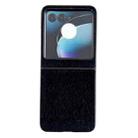 For Motorola Razr 50 Mink Plush PC Phone Case(Black) - 1