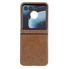 For Motorola Razr 50 Mink Plush PC Phone Case(Brown) - 1