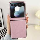 For Motorola Razr 50 Mink Plush PC Phone Case(Pink) - 2