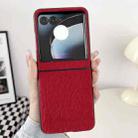 For Motorola Razr 50 Mink Plush PC Phone Case(Red) - 2