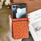 For Motorola Razr 50 Impression Flower Pattern Protective Phone Case(Orange) - 2